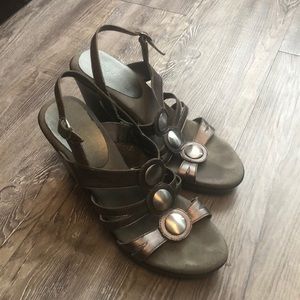 Aerosoles Silver Wedge Sandal
